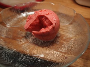 Strawberry Frozen Yogurt Scoop Strawberry Frozen Yogurt Scoop
