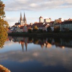 View of the Danube's south bank in Regensburg